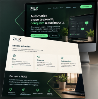Exemplo visual de soluções digitais da PILK
